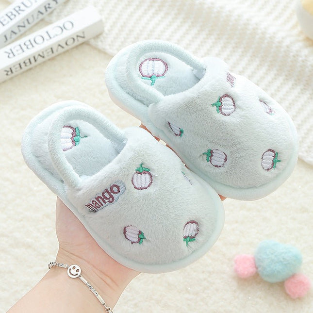 Children's warm cotton slippers