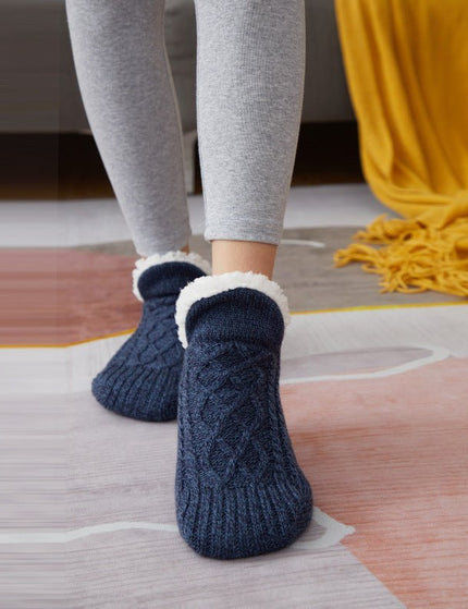 Winter Woolen Socks Women Thicken Warm Home Bedroom Socks Slippers Men Non-slip Foot Warmer Snow Socks Calcetines Mujer