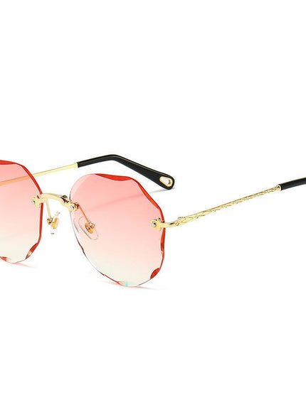 Polygonal Sunglasses Women Rimless Trimmed Sunglasses