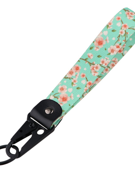 Cherry Blossom Leather Metal Keychains