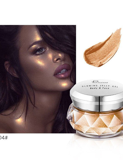 Face Highlighter Jelly Gel Mermaid Eyeshadow Glow Body Glitter Festival Makeup Iluminador Gold Liquid Highlighter Bronzer