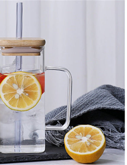 Straw Cup Glass Single Cup Creative Water Cup Gift