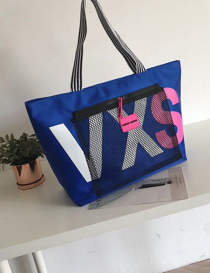 Aliwood New Arrivals Letter Women Shoulder Bags Trendy Waterproof Tote Beach Bag Large Capacity Female Travel Shopping Bags