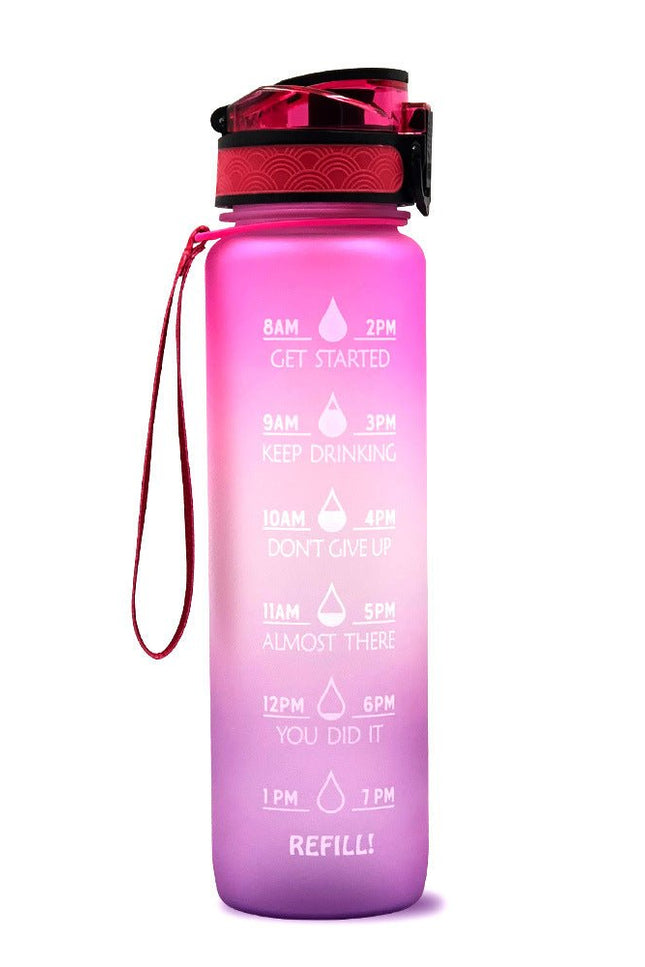 1L Tritan Water Bottle With Time Marker Bounce Cover Motivational Water Bottle Cycling Leakproof Cup For Sports Fitness Bottles