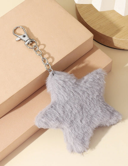 Autumn And Winter New Five-pointed Star Plush Key Chain Pendant