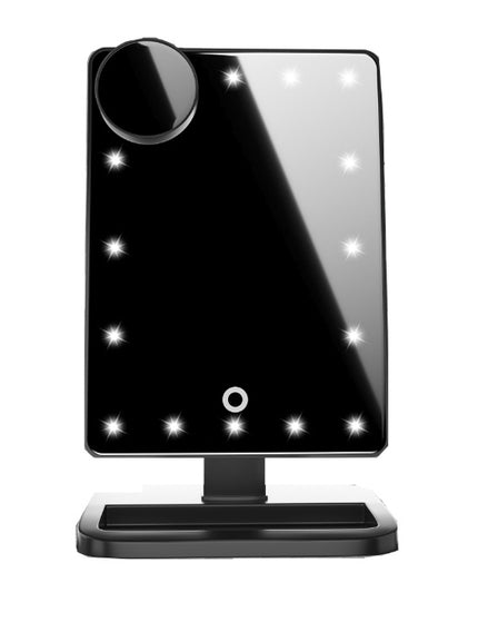 Touch Screen Makeup Mirror With 20 LED Light Bluetooth Music Speaker 10X Magnifying Mirrors Lights