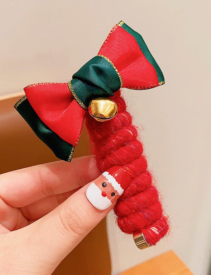 Cute Girls Elastic Rubber Band Christmas Children Telephone Wire Hair Spiral Coil Festive Dress Up Kid Hair Accessories Headwear