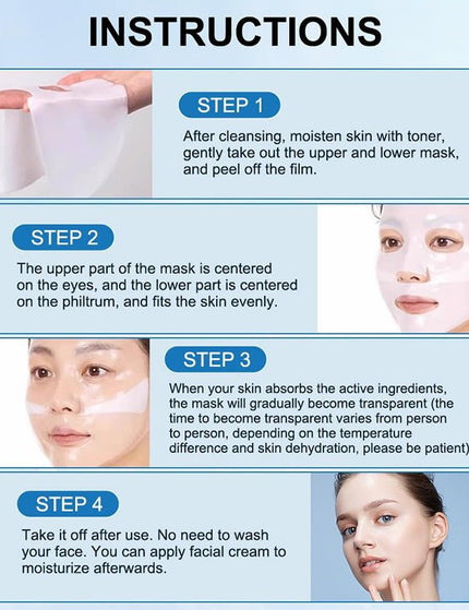 Face Mask Shrink Pore Moisturizing Refreshing Brightening Firming Lift Nourish Skin Care Deep Hydration Moisturizer