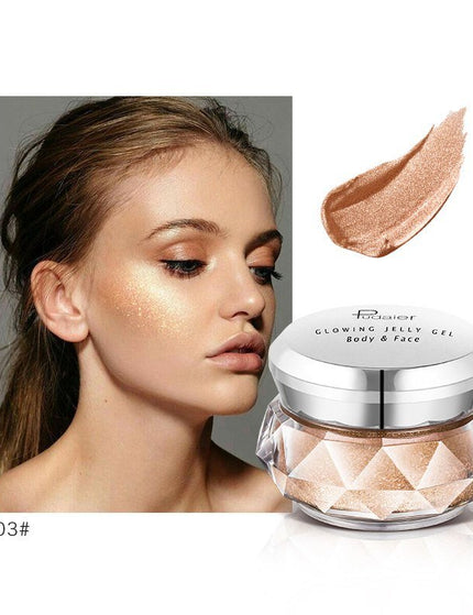 Face Highlighter Jelly Gel Mermaid Eyeshadow Glow Body Glitter Festival Makeup Iluminador Gold Liquid Highlighter Bronzer