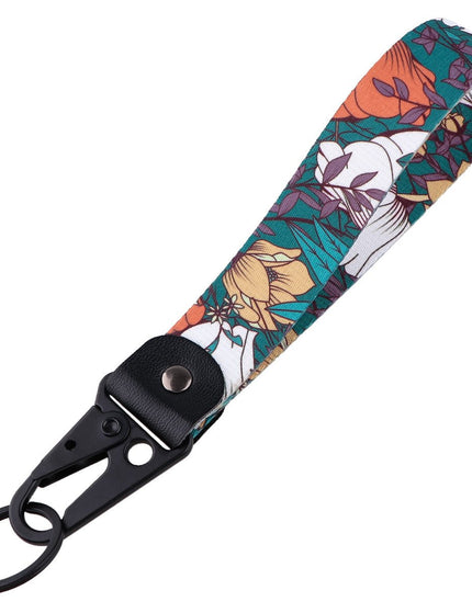 Cherry Blossom Leather Metal Keychains