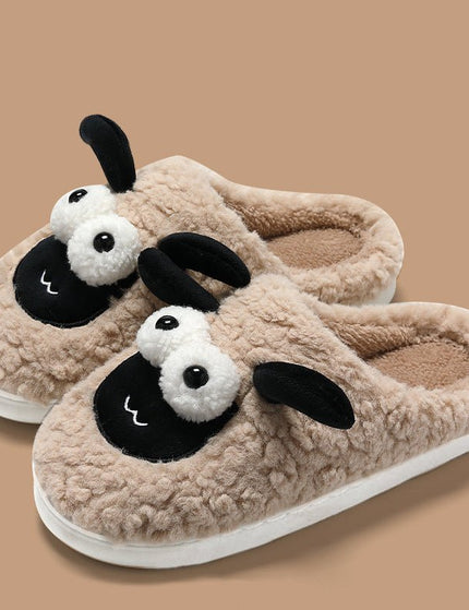 Slip-on Slippers Simple Lamb Thermal Cotton Slippers