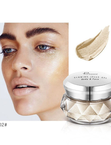 Face Highlighter Jelly Gel Mermaid Eyeshadow Glow Body Glitter Festival Makeup Iluminador Gold Liquid Highlighter Bronzer