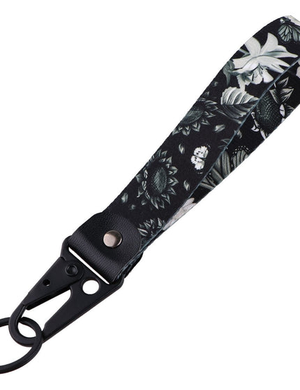 Cherry Blossom Leather Metal Keychains