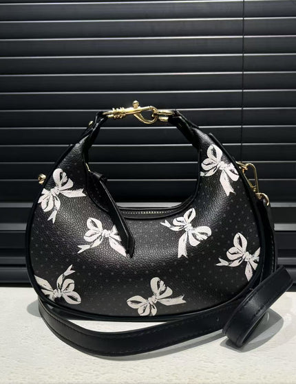 Stitching Soft Leather Hobos Cute Simple Shoulder Crossbody Bag