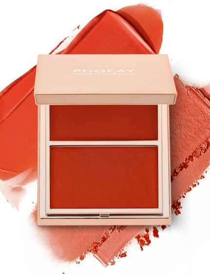 PHOFAY Double-Take Cream & Powder Blush Duo