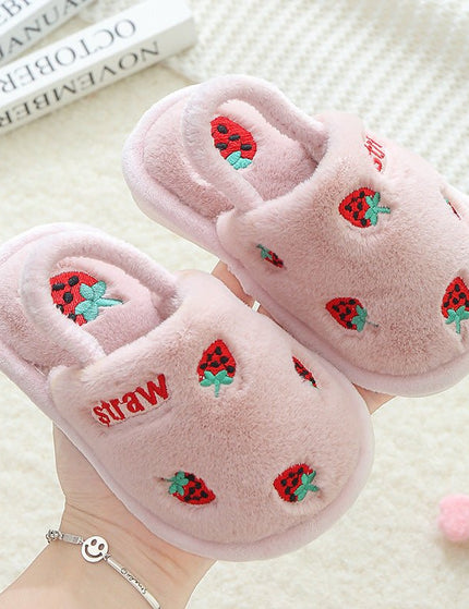 Children's warm cotton slippers