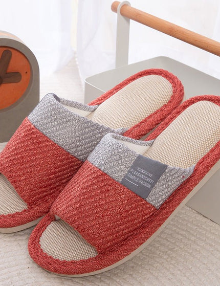 Linen Slippers House Shoes Women Bedroom Slippers