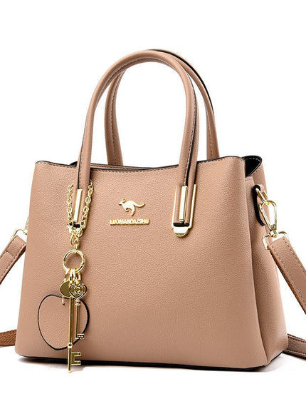 Large Capacity Versatile Women's Bag With Lychee Texture