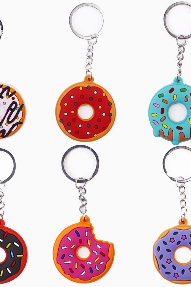 Simple Cartoon Cute Donut PVC Keychain