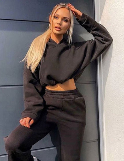 Jogging Suits For Women 2 Piece Sweatsuits Tracksuits Sexy Long Sleeve HoodieCasual Fitness Sportswear