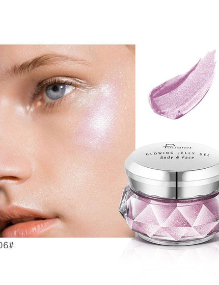 Face Highlighter Jelly Gel Mermaid Eyeshadow Glow Body Glitter Festival Makeup Iluminador Gold Liquid Highlighter Bronzer