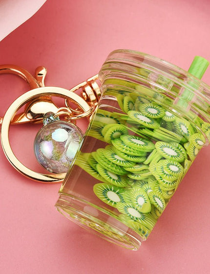 Fruit Chip Floating Key Chain Pendant