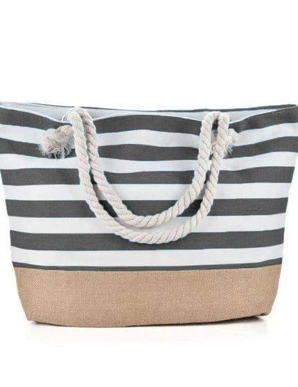 Striped Beach Bag Casual Large Capacity Women Shoulder Bags