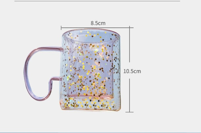 Water Cup Heat Insulation And Anti-scald Handle Cups For Lovers Gift