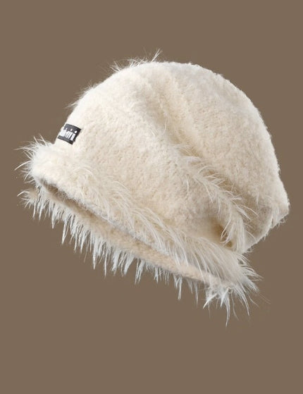 Korean Style Autumn And Winter Plush Knitted Mixed Color Stripe Warm