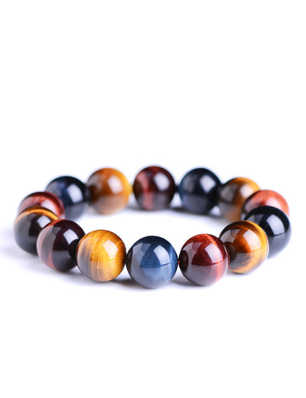 Tiger Eye Bracelet Natural Crystal Stone Buddha Bead Bracelet