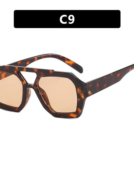 Ins Big Frame Leopard Sunglasses Summer Sunshade Beach Vacation Glasses