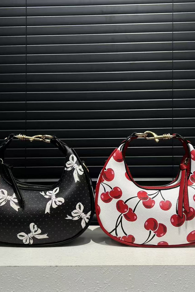 Stitching Soft Leather Hobos Cute Simple Shoulder Crossbody Bag