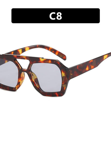 Ins Big Frame Leopard Sunglasses Summer Sunshade Beach Vacation Glasses