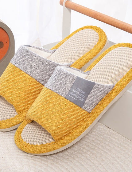 Linen Slippers House Shoes Women Bedroom Slippers