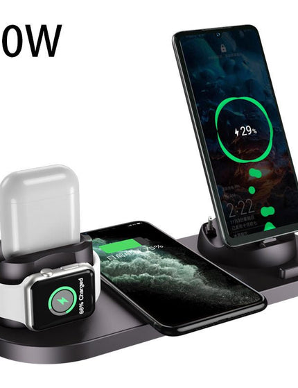 Wireless Charger For IPhone Fast Charger For Phone Fast Charging Pad For Phone Watch 6 In 1 Charging Dock Station