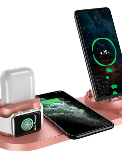 Wireless Charger For IPhone Fast Charger For Phone Fast Charging Pad For Phone Watch 6 In 1 Charging Dock Station