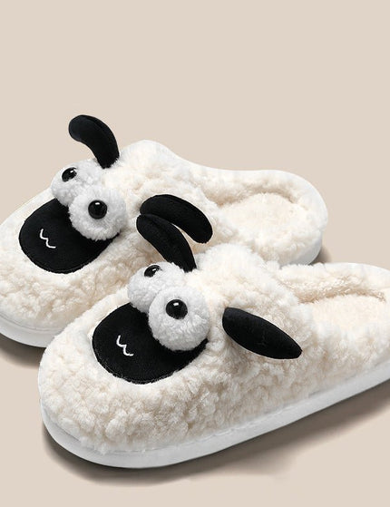 Slip-on Slippers Simple Lamb Thermal Cotton Slippers