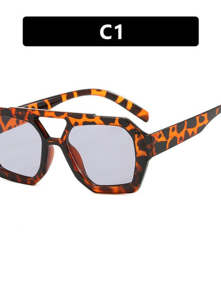 Ins Big Frame Leopard Sunglasses Summer Sunshade Beach Vacation Glasses