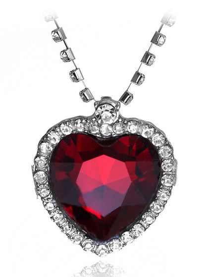Love Sweater Chain Crystal Heart Titanic Ocean  Girl