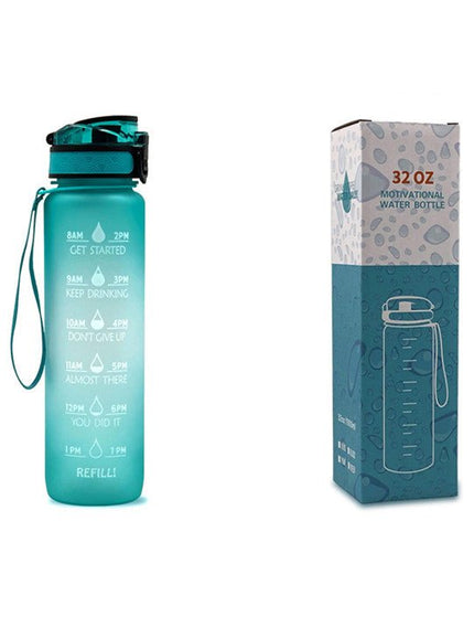 1L Tritan Water Bottle With Time Marker Bounce Cover Motivational Water Bottle Cycling Leakproof Cup For Sports Fitness Bottles