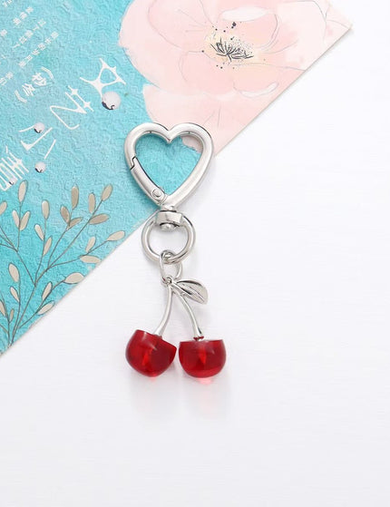New Cherry Car Keychain High-grade Women's Bag Pendant