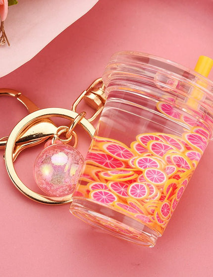 Fruit Chip Floating Key Chain Pendant