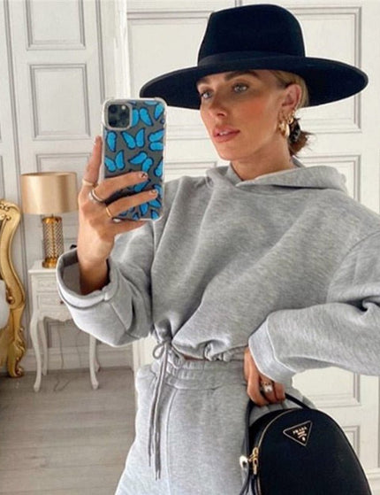 Jogging Suits For Women 2 Piece Sweatsuits Tracksuits Sexy Long Sleeve HoodieCasual Fitness Sportswear