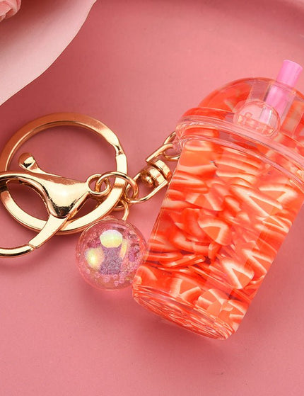 Fruit Chip Floating Key Chain Pendant