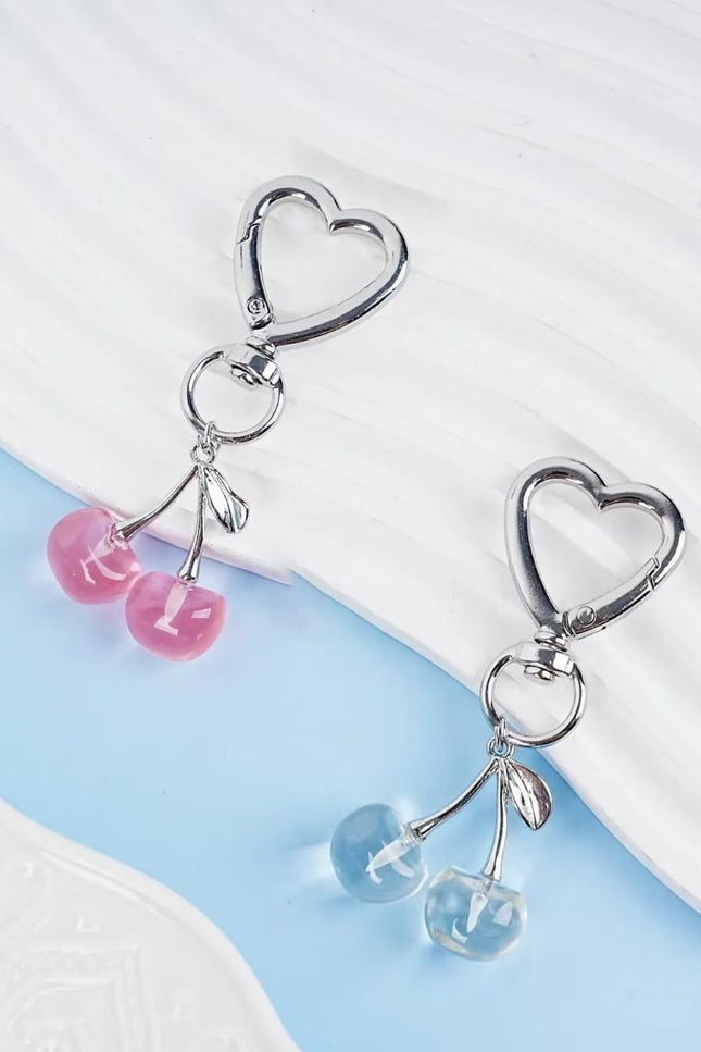 New Cherry Car Keychain High-grade Women's Bag Pendant