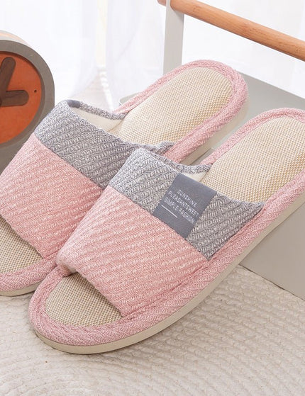 Linen Slippers House Shoes Women Bedroom Slippers