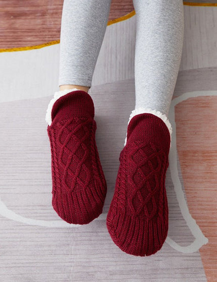 Winter Woolen Socks Women Thicken Warm Home Bedroom Socks Slippers Men Non-slip Foot Warmer Snow Socks Calcetines Mujer