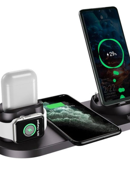 Wireless Charger For IPhone Fast Charger For Phone Fast Charging Pad For Phone Watch 6 In 1 Charging Dock Station