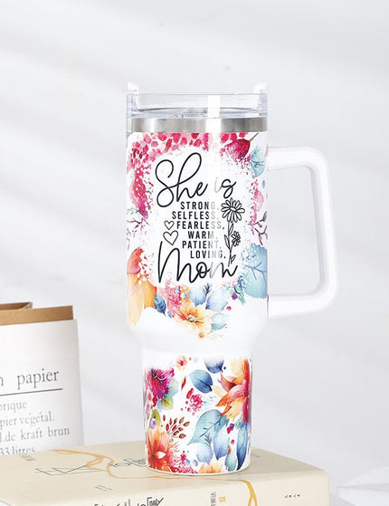 40oz Large Ice Cup Printing Handle Coffee Cup 1200ml