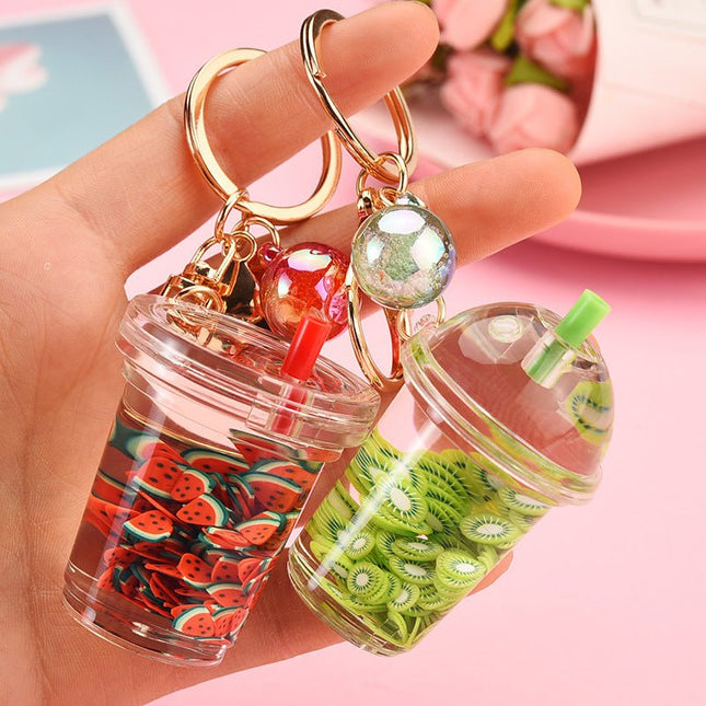 Fruit Chip Floating Key Chain Pendant